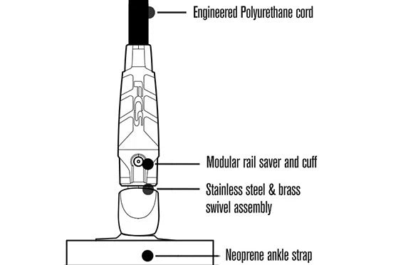 FCS Longboard Ankle Essential Leash
